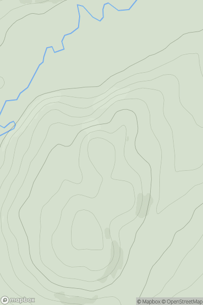 Thumbnail image for Tom Mor [Glen Albyn and the Monadh Liath] showing contour plot for surrounding peak